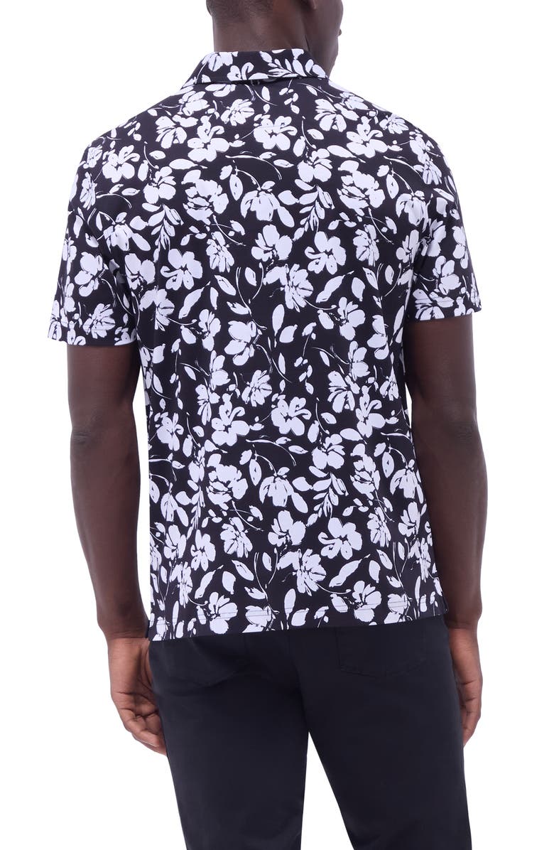 Bugatchi Hendrix Digital Floral Print Pima Cotton Polo, Alternate, color, 