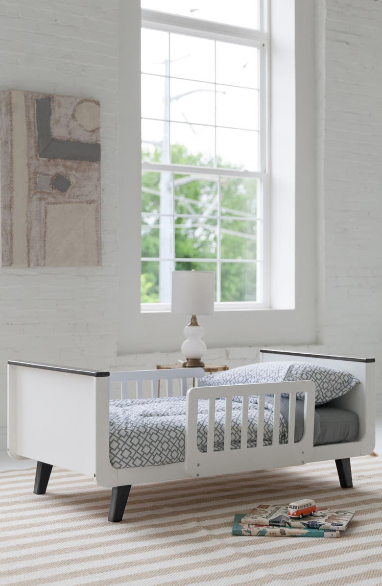 Little Partners Mod Toddler Bed, Alternate, color, White & Earl Grey
