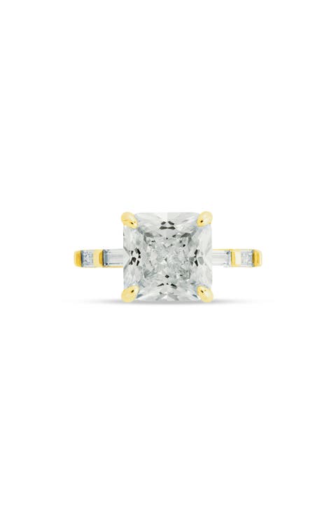 Princess-Cut Cubic Zirconia Ring