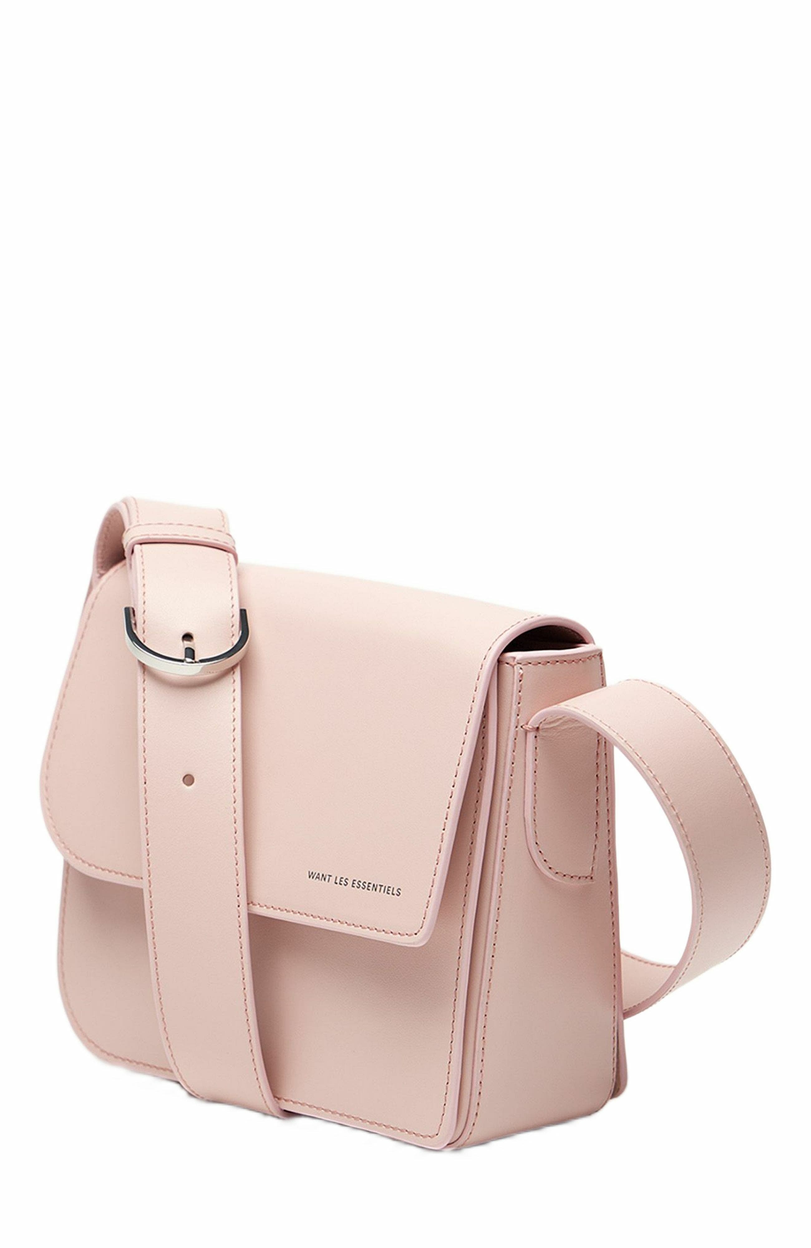 Arch Smooth Leather Crossbody Bag, Alternate, color, Blush