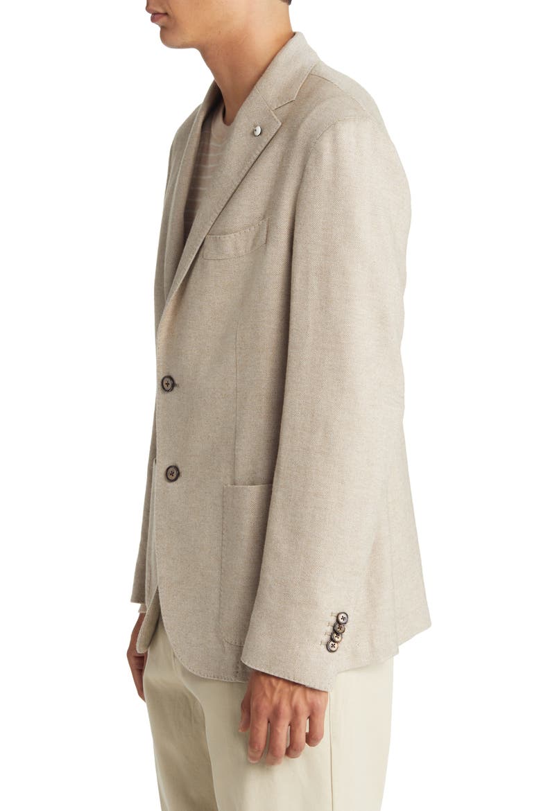 Cotton Herringbone Sport Coat, Alternate, color, NATURAL