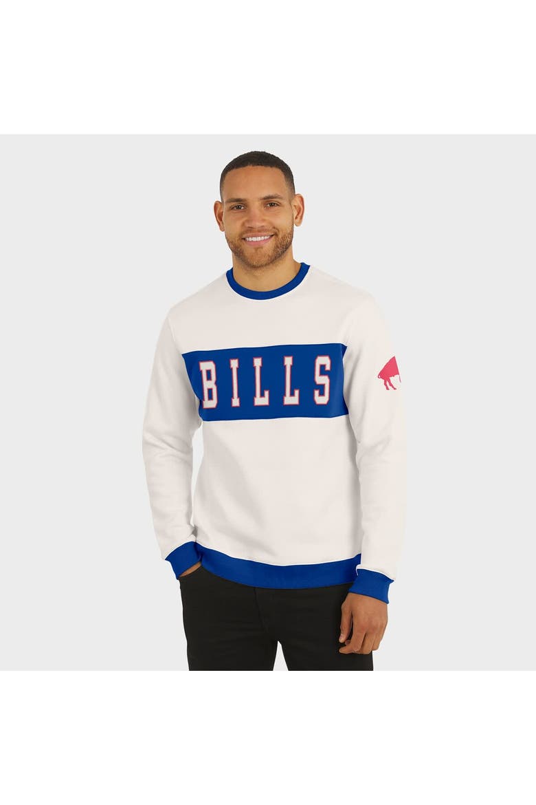 Men's Darius Rucker Collection by Fanatics  Cream Buffalo Bills Colorblock Pullover Sweatshirt, Alternate, color, Cream
