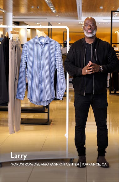 Nordstrom Easy Care Trim Fit Check Dress Shirt (Men) | Nordstromrack