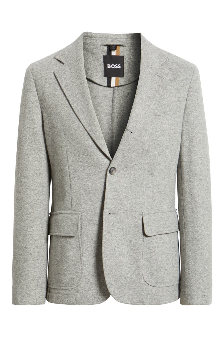 Hanry Slim Fit Felted Wool Blend Sport Coat, Alternate, color, SILVER