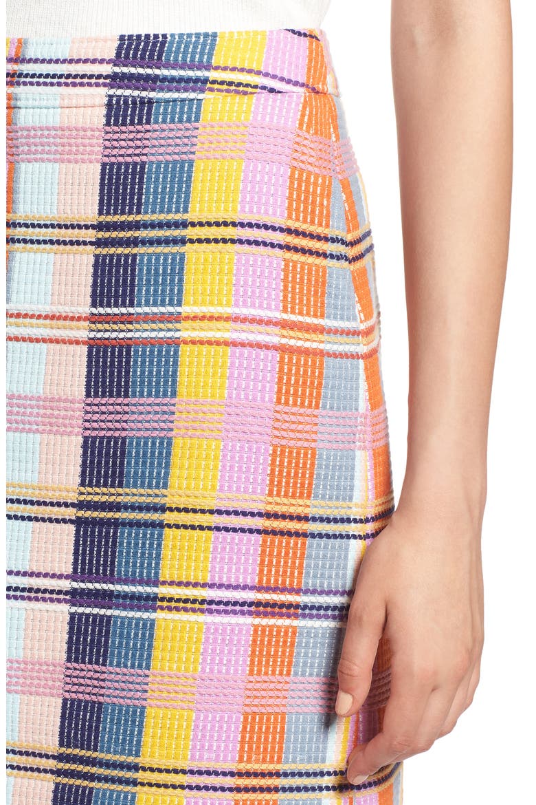 Plaid Tweed Pencil Skirt, Alternate, color, BLUE MULTI TWEED