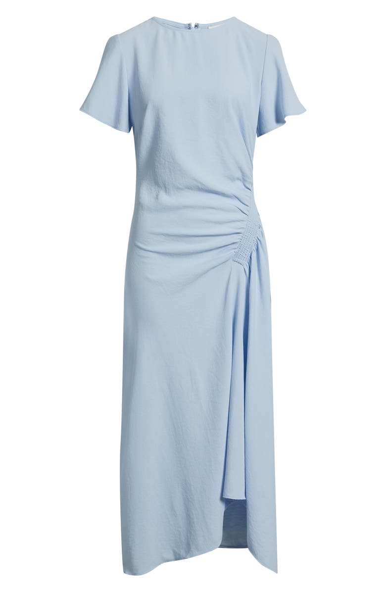 Nordstrom Split Sleeve Side Smocked Midi Dress, Alternate, color, Blue Floaty