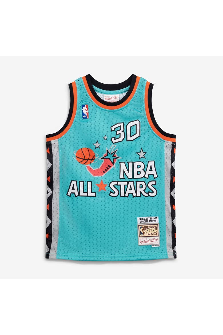 Youth Mitchell & Ness Scottie Pippen Teal 1996 NBA All-Star Game Hardwood Classics Swingman Jersey, Alternate, color, Teal