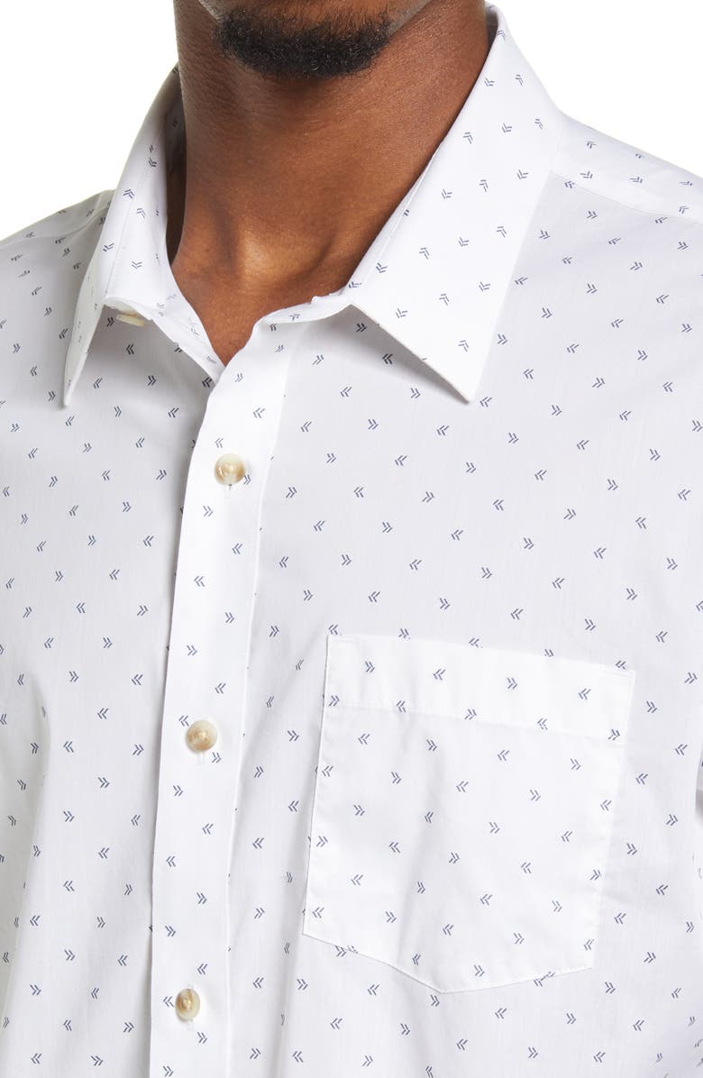 TravisMathew Not Your Best Short Sleeve Button-Up Shirt, Alternate, color, White