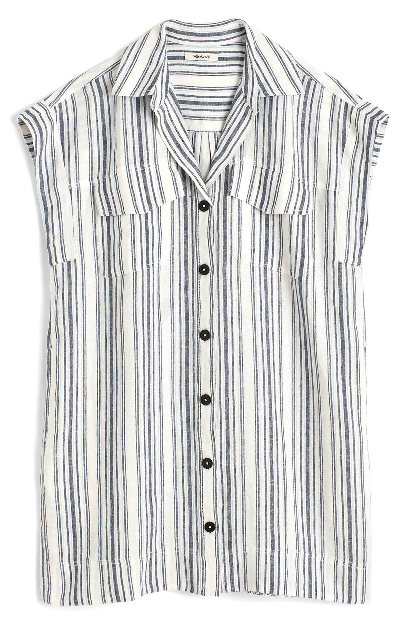 Madewell Stripe Utility Mini Shirtdress
