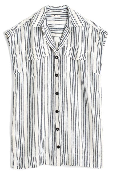 Stripe Utility Mini Shirtdress