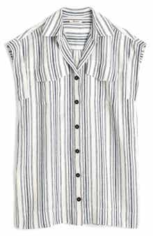 Madewell Stripe Utility Mini Shirtdress