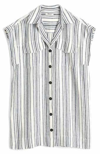 Madewell Stripe Utility Mini Shirtdress