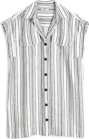 Madewell Stripe Utility Mini Shirtdress