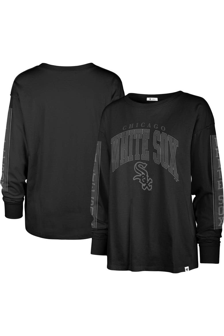 Women's '47 Black Chicago White Sox Statement Long Sleeve T-Shirt, Main, color, Black