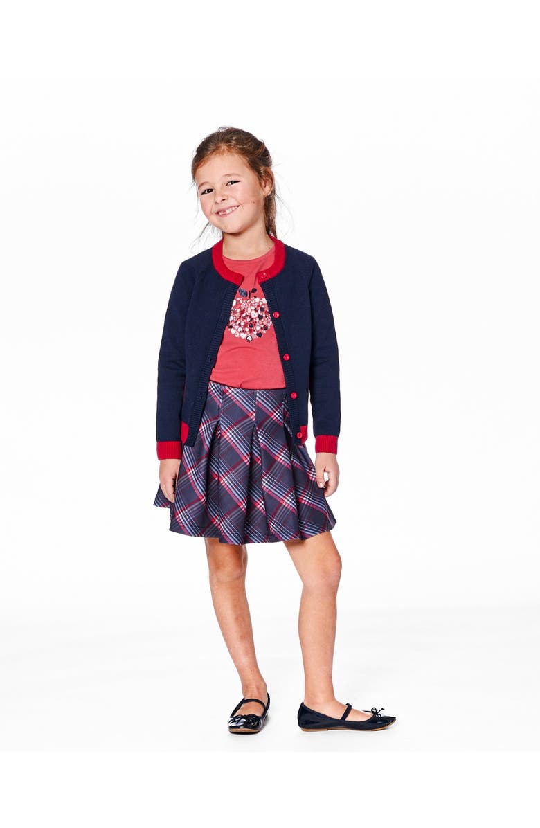 Deux par Deux Organic Cotton T-Shirt with Mini Apples, Main, color, Red