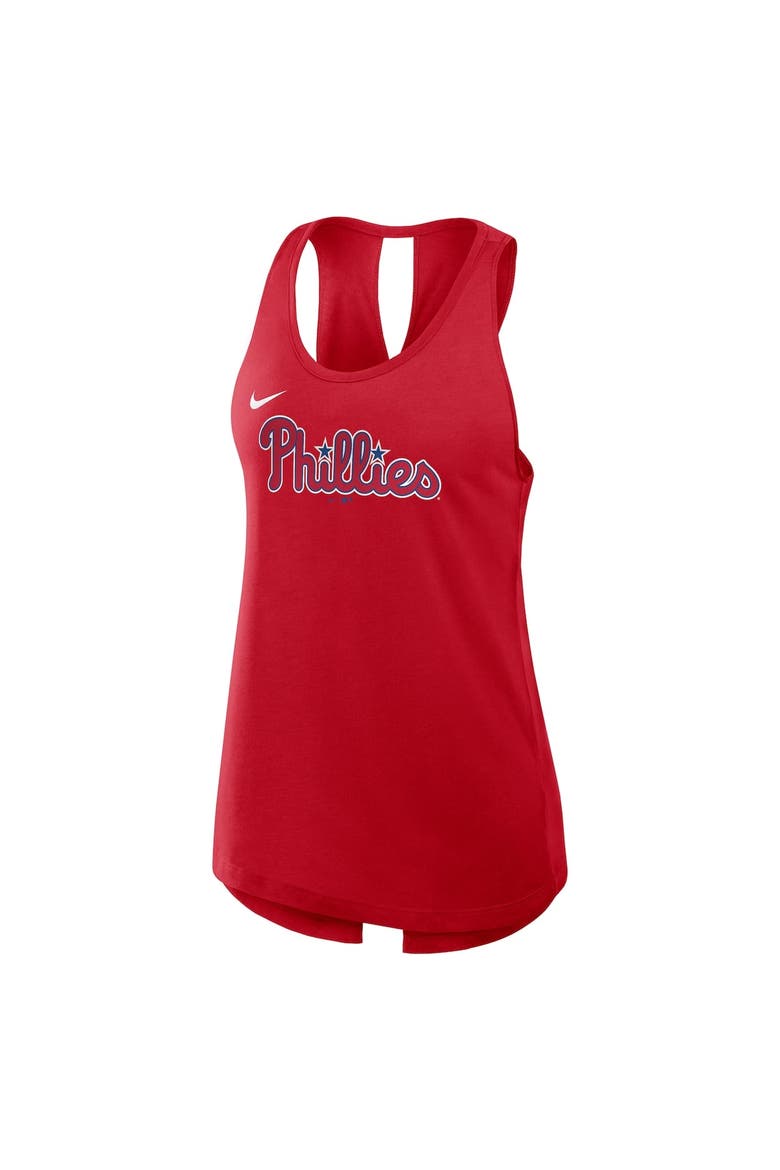 Women's Nike Red Philadelphia Phillies Crisscross Performance Tank Top, Alternate, color, Red