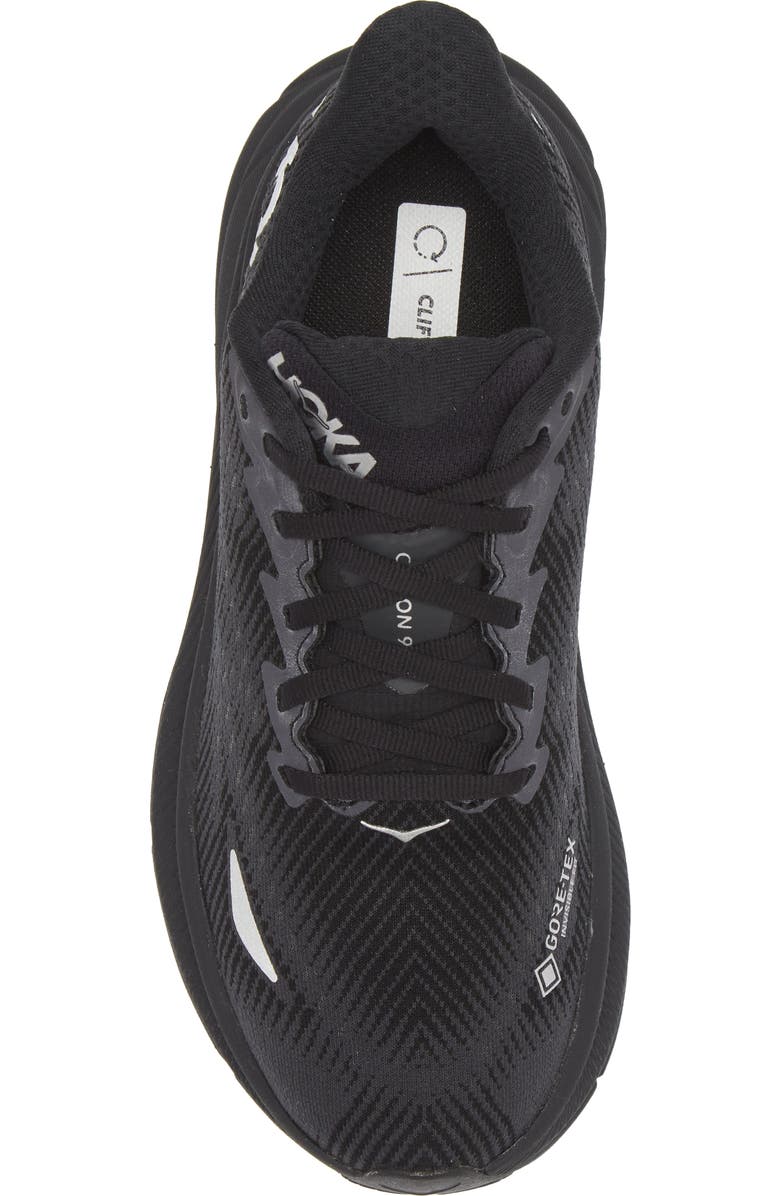 HOKA Clifton 9 GTX Shoe, Alternate, color, Black / Black