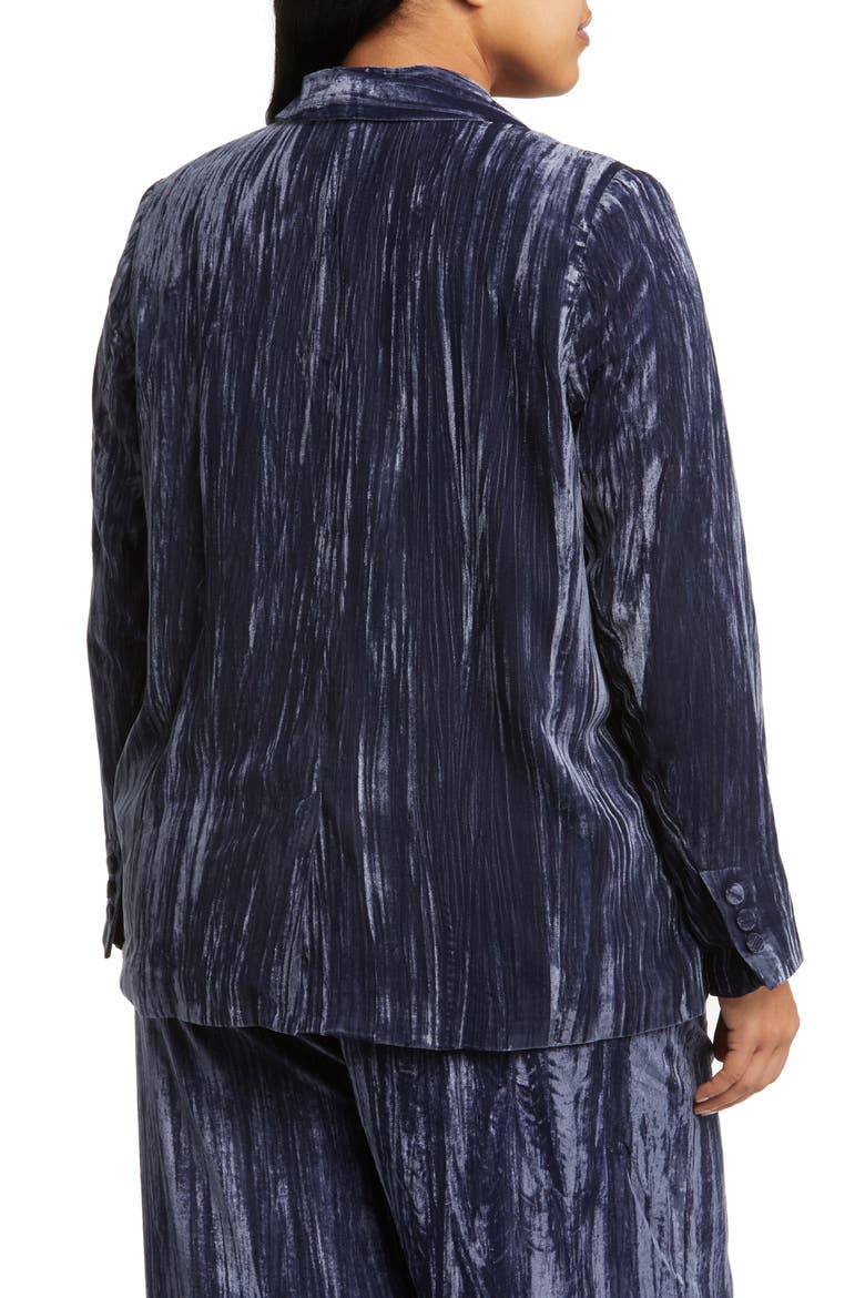 Relaxed Fit Textured Velvet Blazer, Alternate, color, NAVY BLAZER