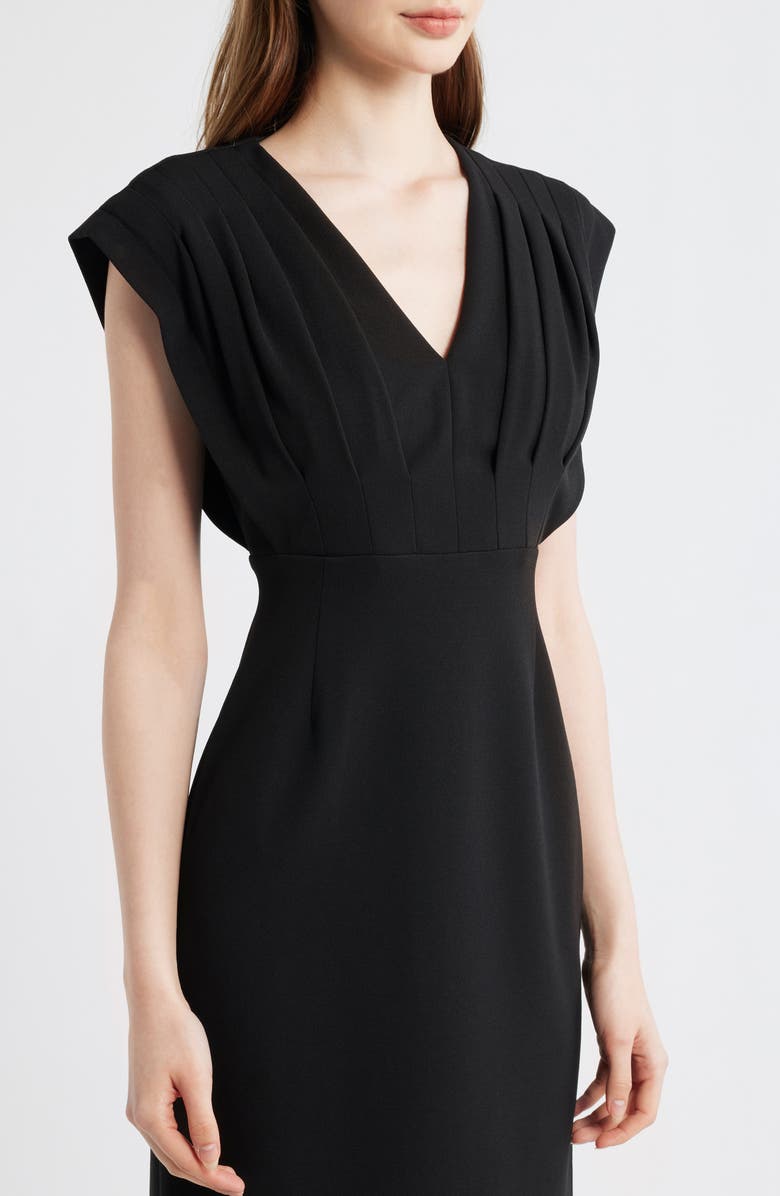 Anne Klein Pleated Bodice Sheath Dress, Alternate, color, Anne Black
