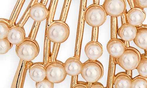 Nordstrom Rack Faux Pearl Burst Statement Earrings In Gold