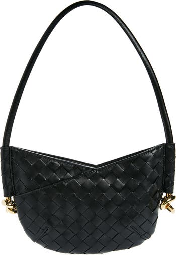 国内発送【BOTTEGA VENETA】ミニ ソルスティス ショルダーバッグ Bottega Veneta Mini Solstice Intrecciato Leather Hobo Bag