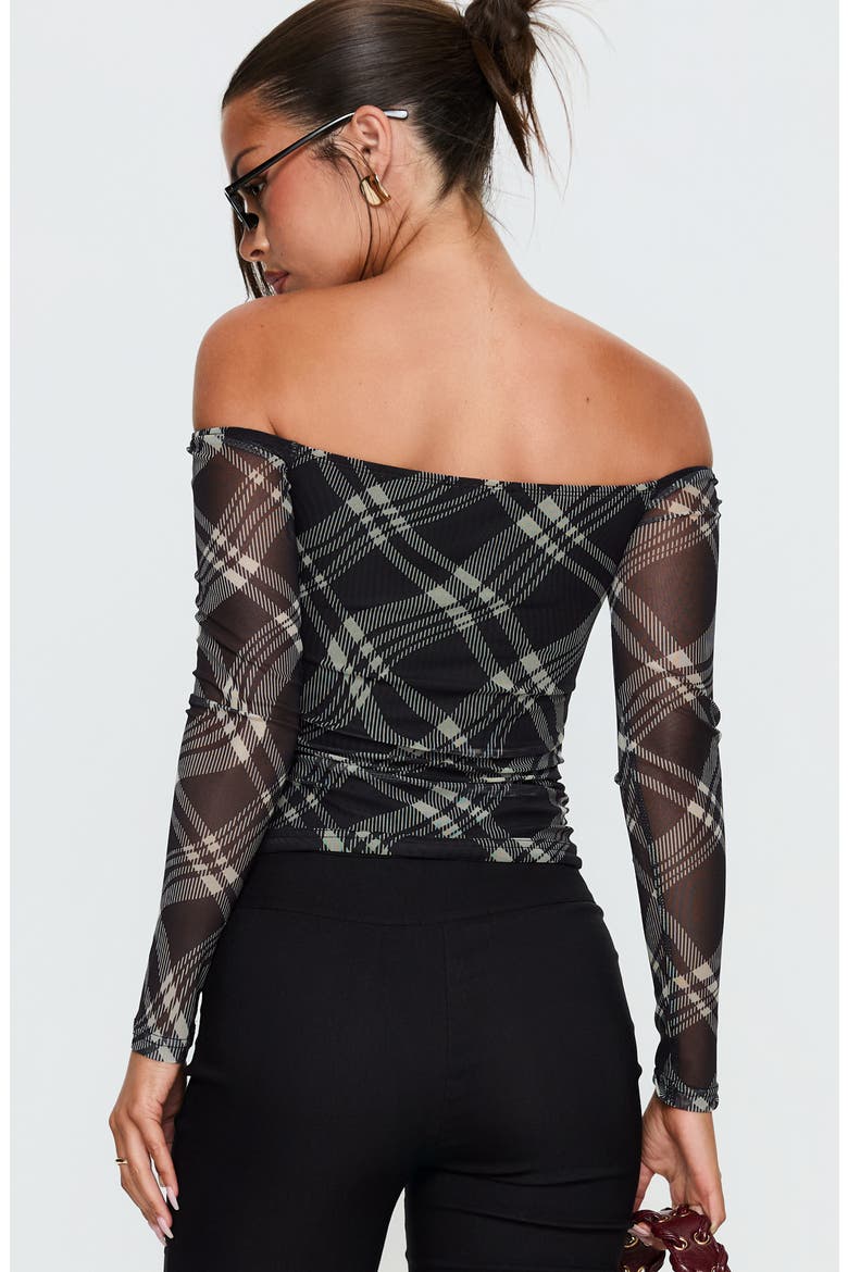 Siarah Off the Shoulder Mesh Top, Alternate, color, MULTI