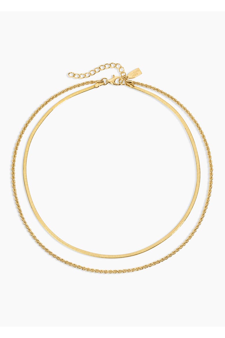Twice As Nice Double Necklace, Main, color, Gold