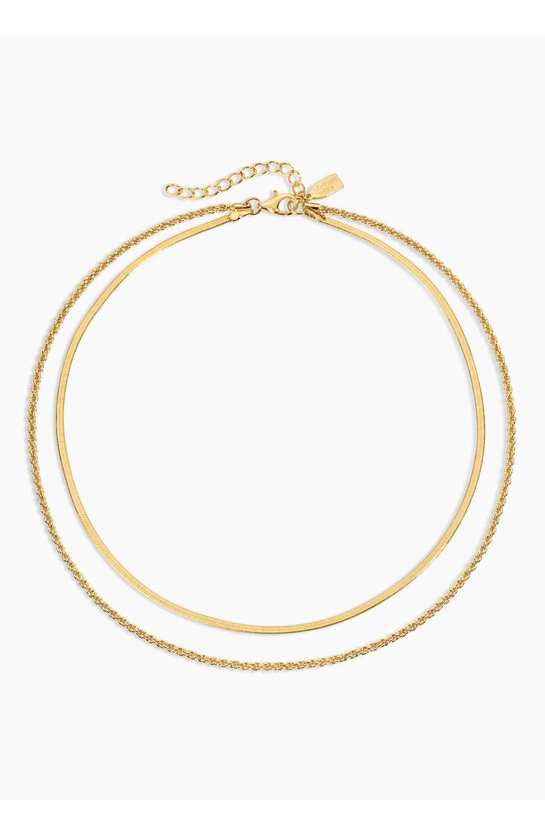 Electric Picks Twice As Nice Double Necklace, Main, color, Gold