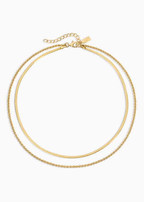 Electric Picks Twice As Nice Double Necklace In Gold