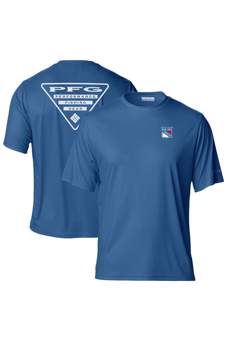 Men's  Blue New York Rangers Terminal Tackle Omni-Shade T-Shirt, Main, color, Blue