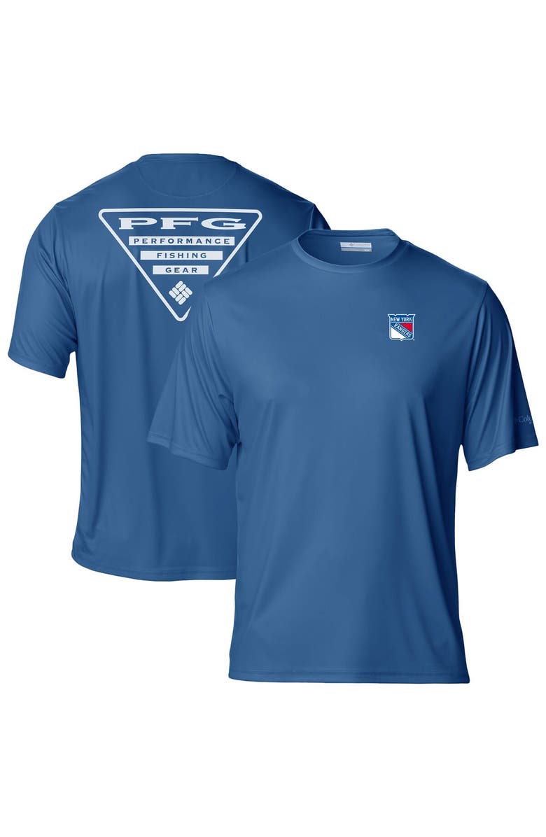 Columbia Men's Blue New York Rangers Terminal Tackle Omni-Shade T-Shirt, Main, color, Blue