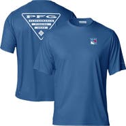 Columbia Men's Blue New York Rangers Terminal Tackle Omni-Shade T-Shirt