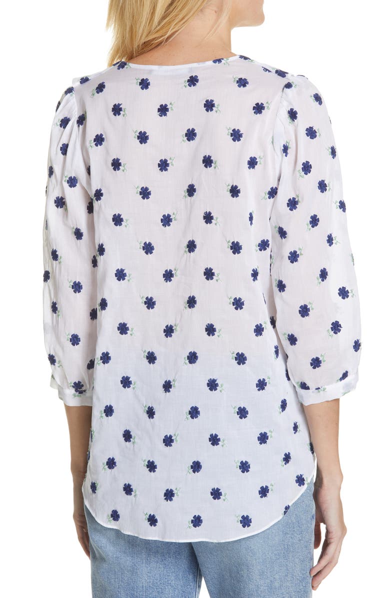 Smythe Over the Head Embroidered Blouse, Alternate, color,