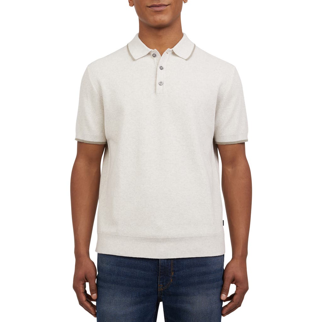 DKNY SPORTSWEAR DKNY SPORTSWEAR WAVE COTTON SWEATER POLO