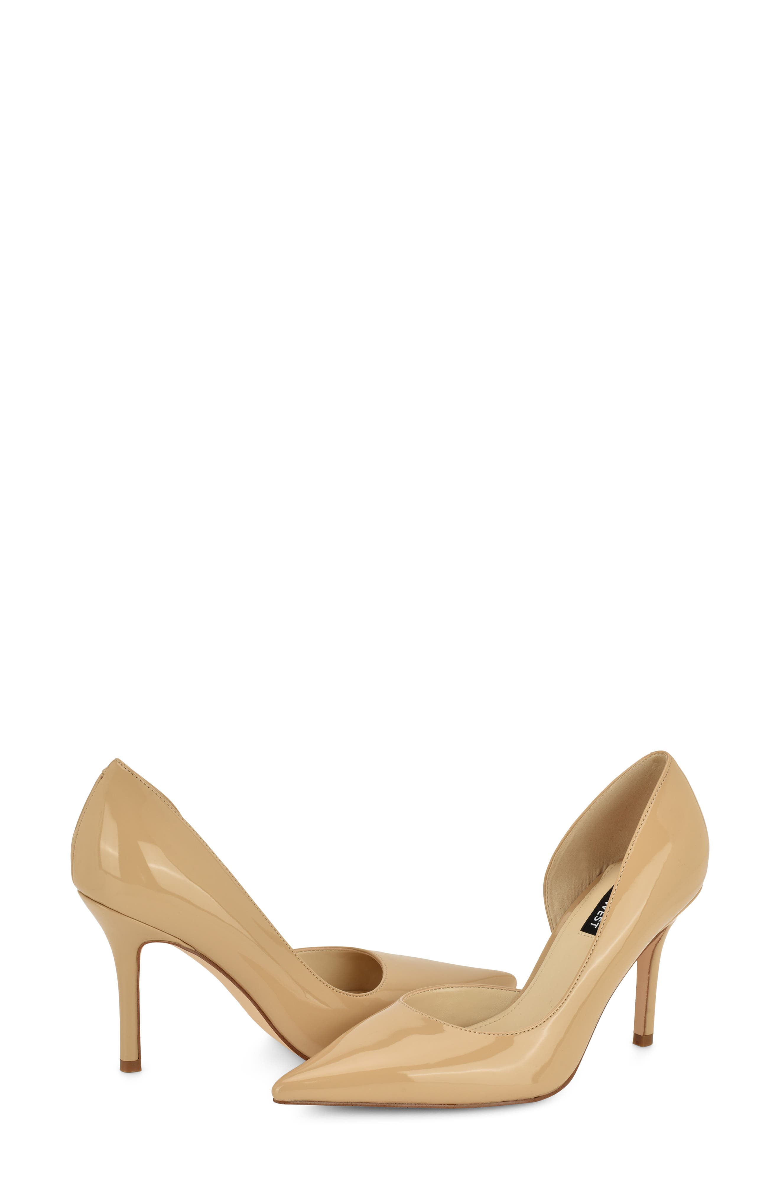 Grezza Pointed Toe Half d'Orsay Pump, Alternate, color, LNA01