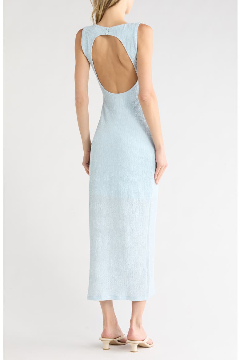 Crinkle Midi Dress, Alternate, color, SKY
