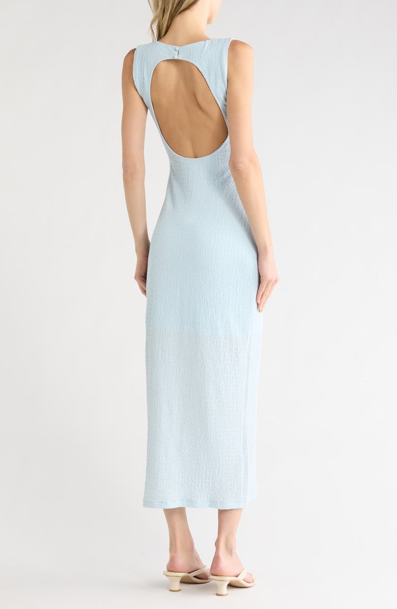 rag & bone Crinkle Midi Dress, Alternate, color, Sky