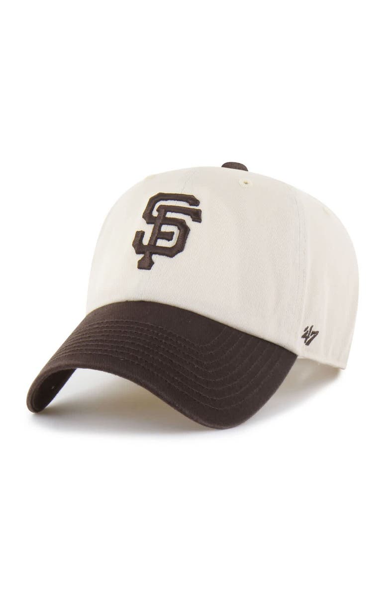 '47 Men's '47  Natural/Brown San Francisco Giants Two-Tone Fashion Clean Up Adjustable Hat, Main, color, Natural