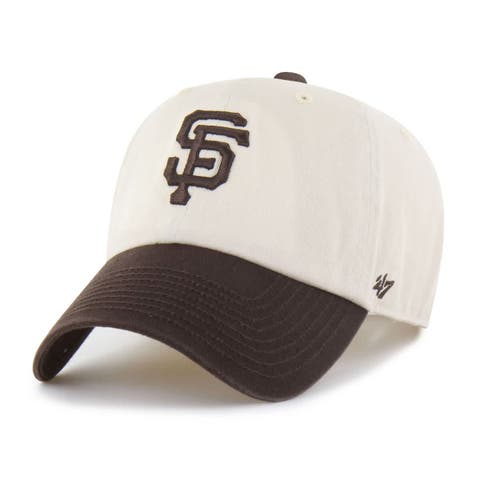 Men's '47  Natural/Brown San Francisco Giants Two-Tone Fashion Clean Up Adjustable Hat