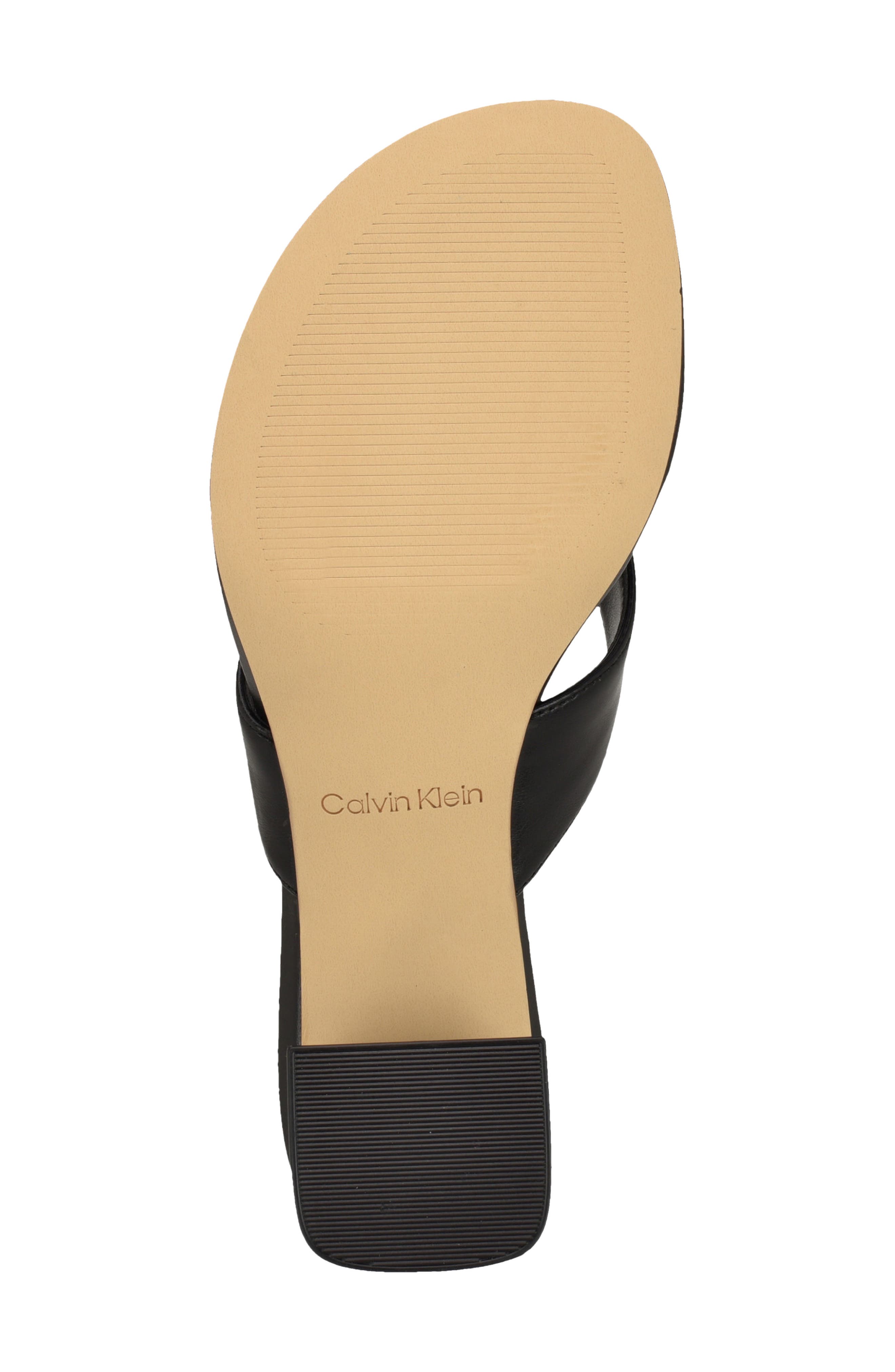 Calvin Klein Locinda Block Heel Sandal, Alternate, color, Black