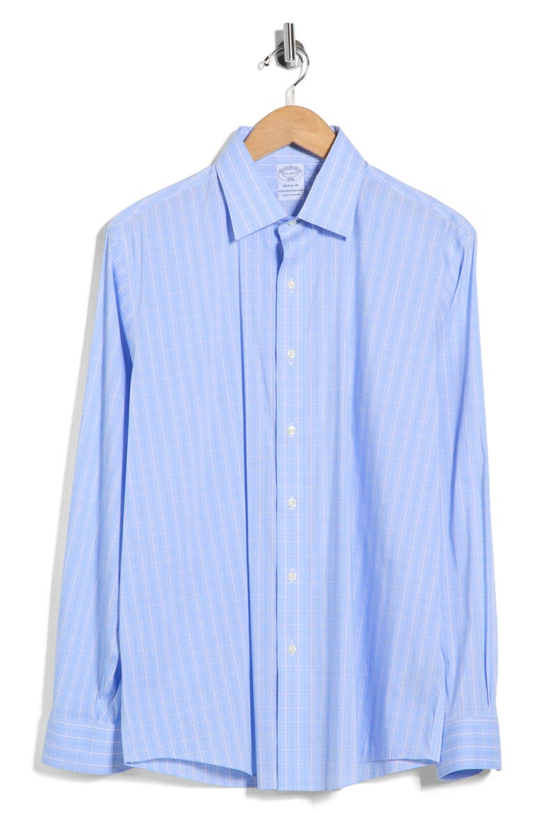 Regular Fit Check Button-Down Shirt, Alternate, color, BLUEGLEN