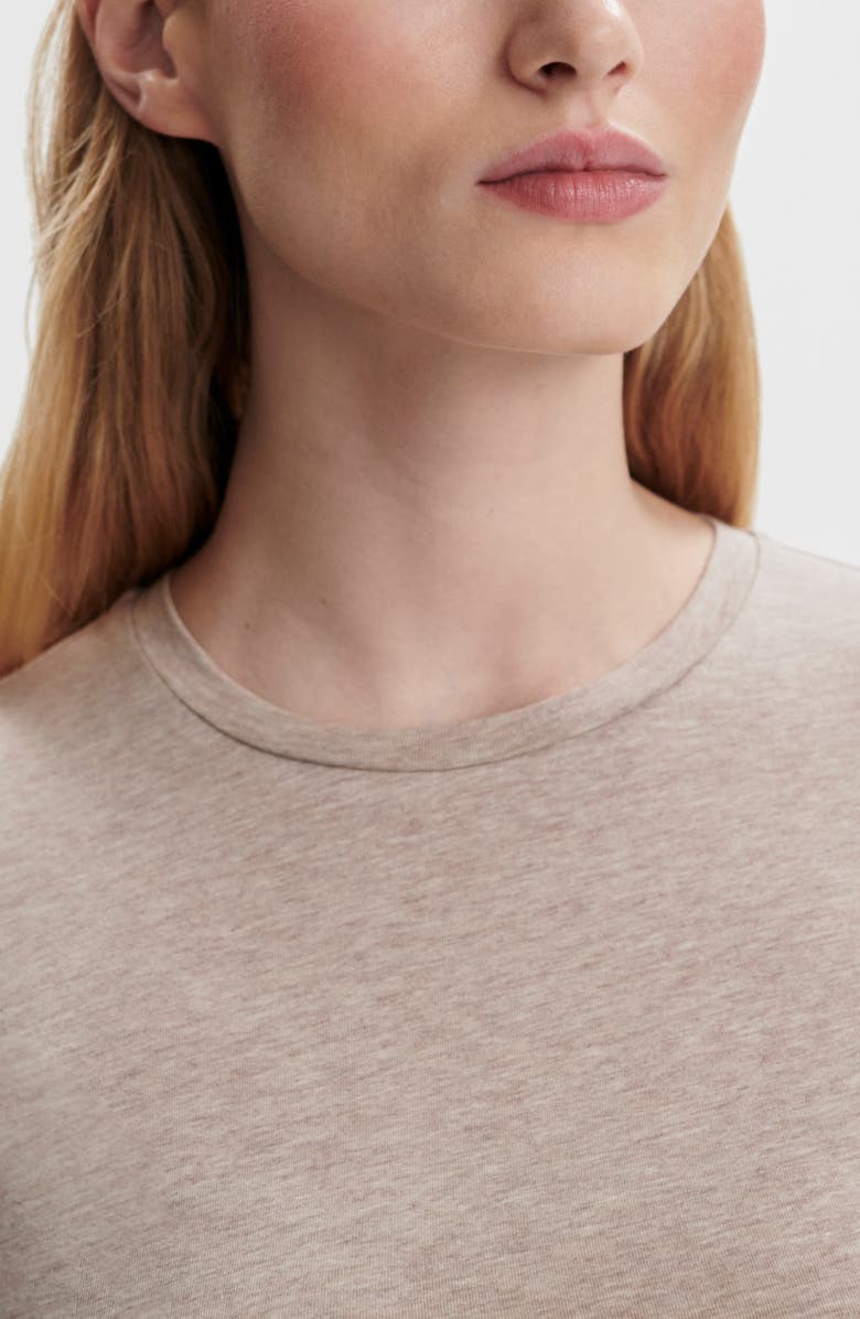 Varley Edna Fitted Long Sleeve T-Shirt, Alternate, color, Taupe Marl
