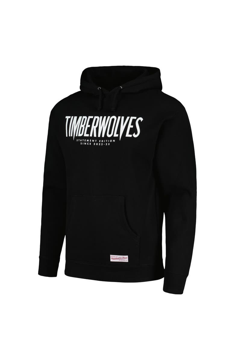 Mitchell & Ness Men's Mitchell & Ness Black Minnesota Timberwolves Statement Pullover Hoodie, Alternate, color, 