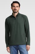 Lands' End Long Sleeve Raglan Hybrid Quarter Zip