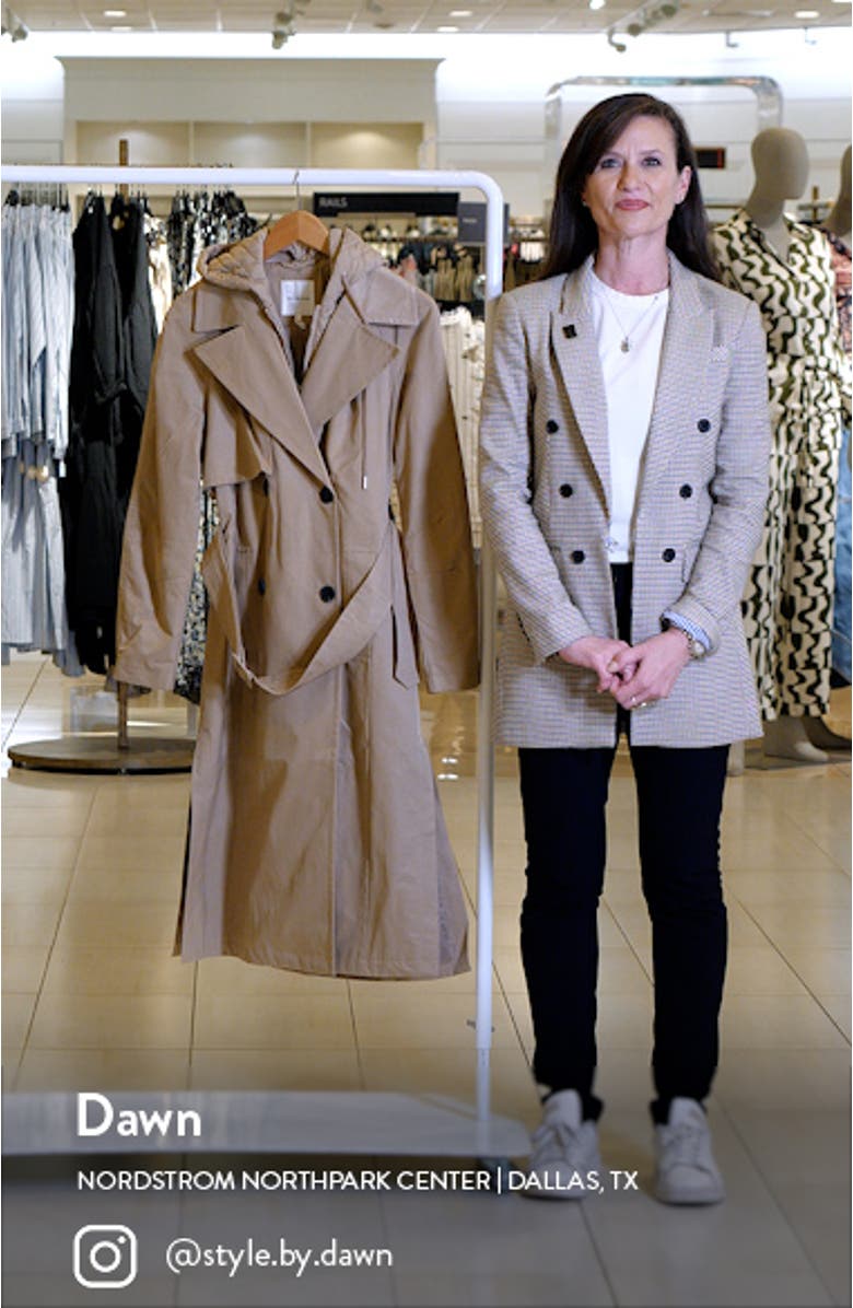 Hooded Belted Water Resistant Rain Coat, sales video thumbnail