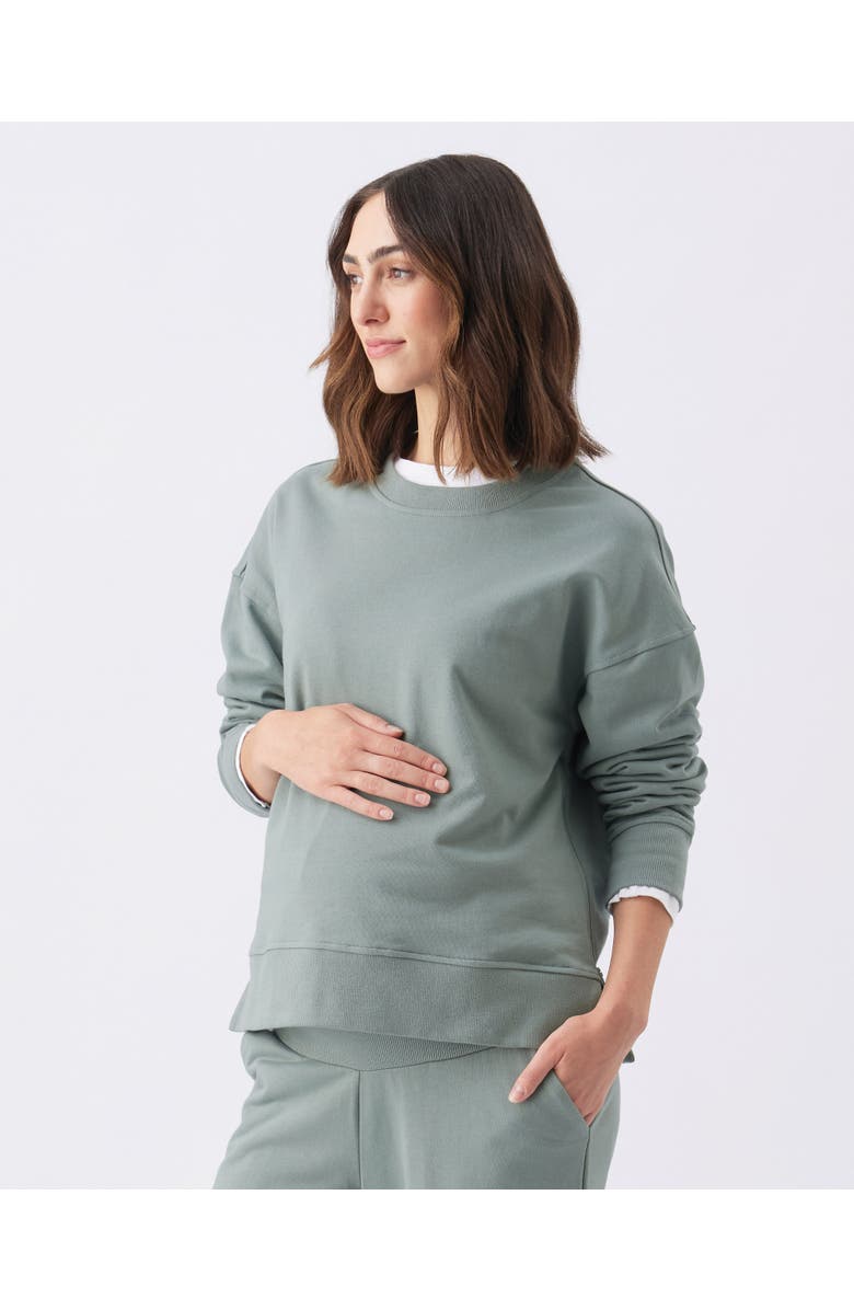 Ripe Maternity Relax Nursing Sweat, Alternate, color, Green
