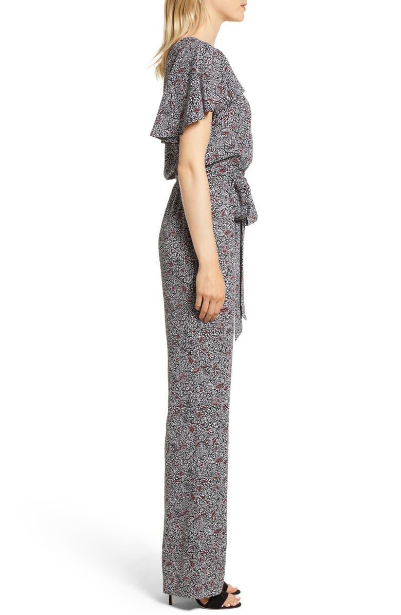 MICHAEL Michael Kors Boho Woodblock Pattern Jumpsuit, Alternate, color, 