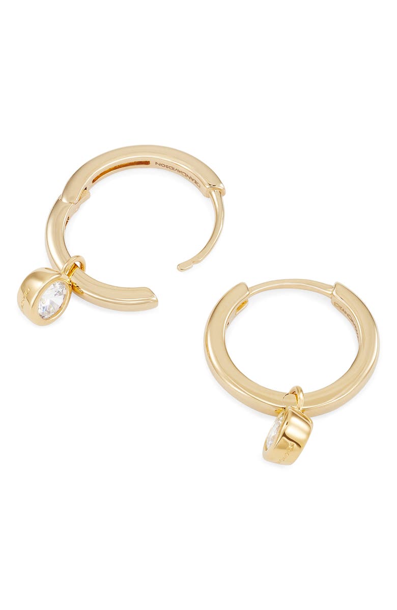 Dean Davidson Orsay Huggie Hoop Earrings, Alternate, color, Clear Cz