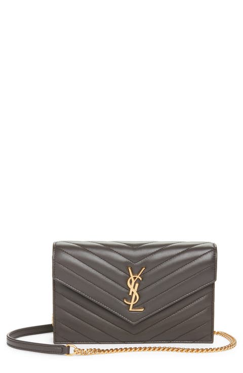 Cassandre Quilted Leather Wallet on a Chain