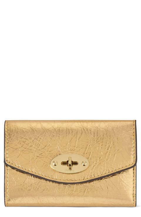 Darley Metallic Leather Wallet on a Chain